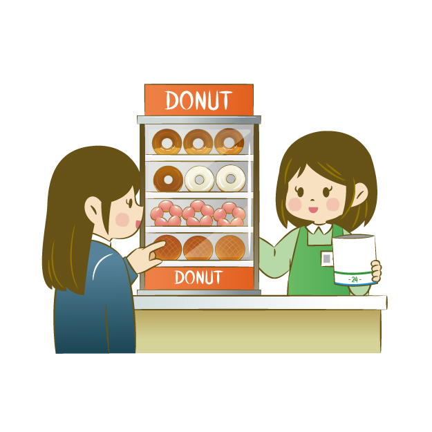 Ordering hot snacks at a Japanese convenience store counter